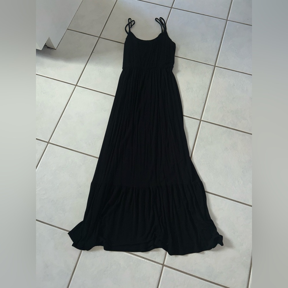 Lily Rose Black Maxi Dress with Spaghetti Straps